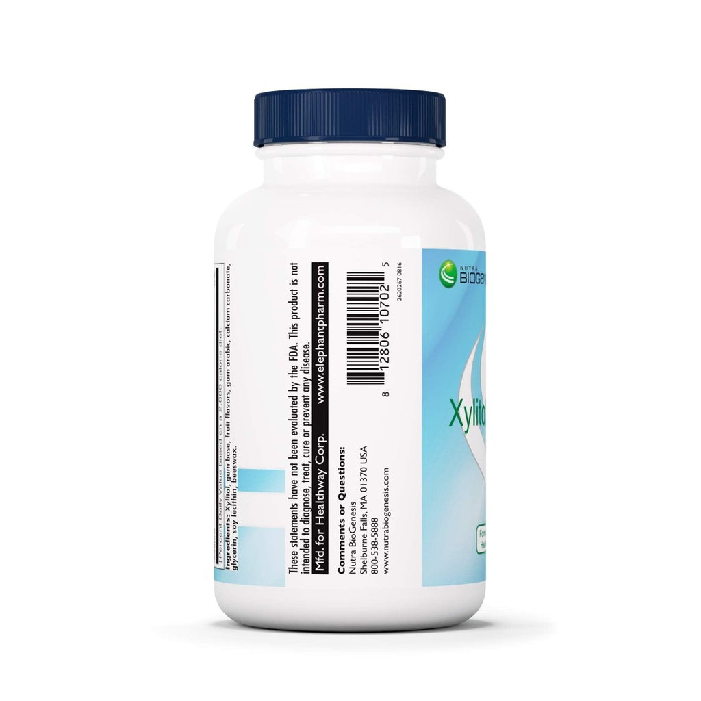 Nutra BioGenesis Xylitol Gum - Xylitol and Beeswax for Oral Care and Dental Health - 90 Pieces, 1 Bottle