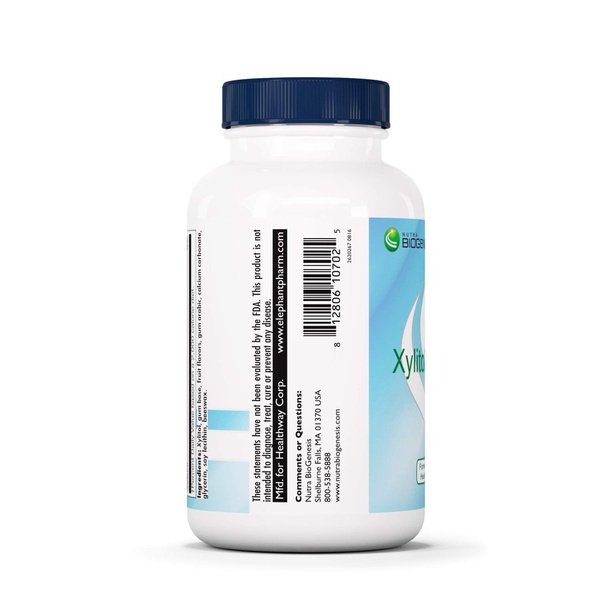 Nutra BioGenesis Xylitol Gum - Xylitol and Beeswax for Oral Care and Dental Health - 90 Pieces, 1 Bottle