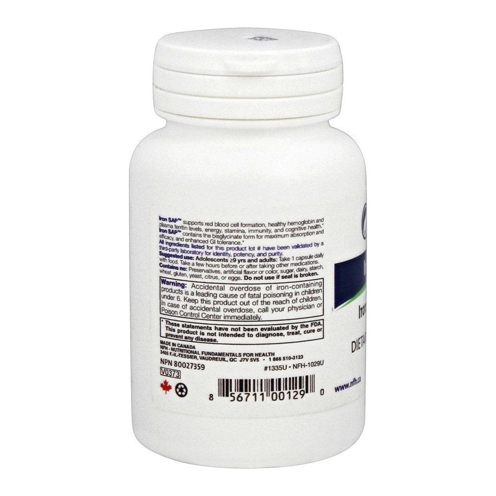 Nutritional Fundamentals for Health Iron SAP 60 caps NP