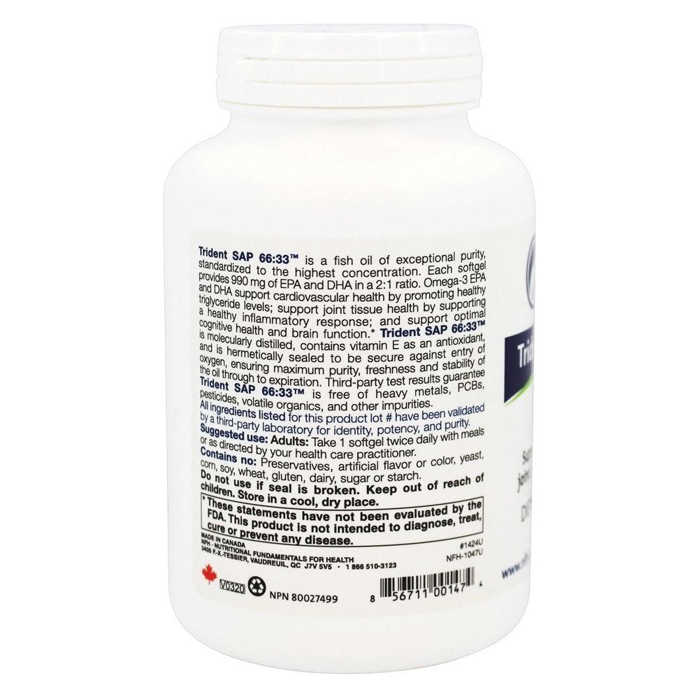 Nutritional Fundamentals for Health Trident SAP 66:33 120 gels