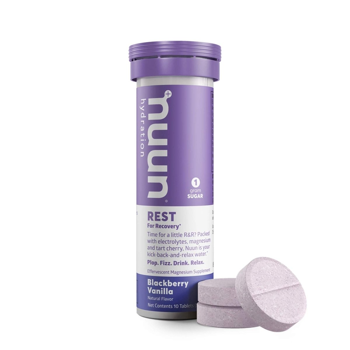Nuun - Rest Effervescent Magnesium Supplement Blackberry Vanilla - 10 Tablets