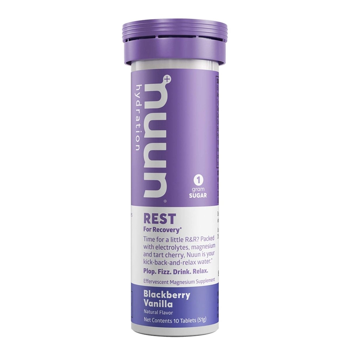 Nuun - Rest Effervescent Magnesium Supplement Blackberry Vanilla - 10 Tablets
