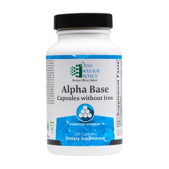 Ortho Molecular - Alpha Base Caps without Iron - 120 Capsules