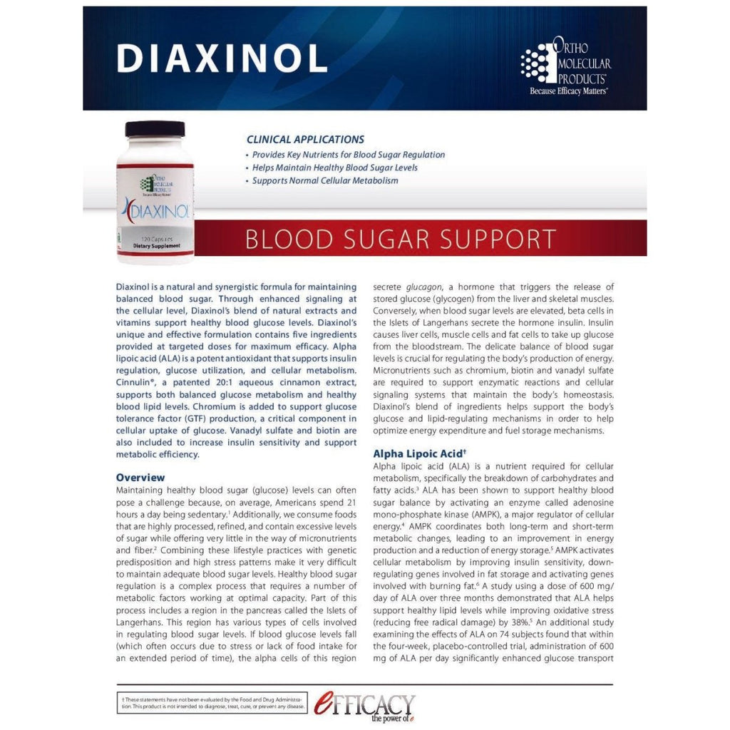 Ortho Molecular Diaxinol 120 Capsules