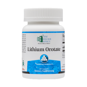 Ortho Molecular Lithium Orotate 10 mg 60 Capsules