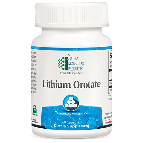 Ortho Molecular Lithium Orotate 10 mg 60 Capsules