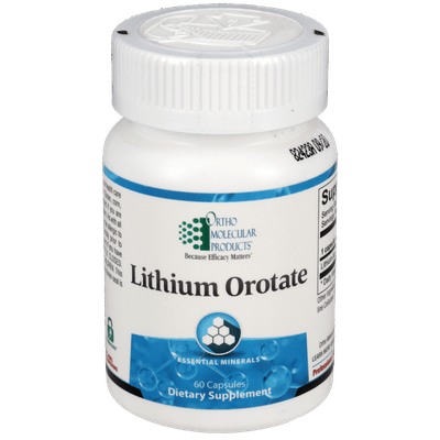 Ortho Molecular Lithium Orotate 10 mg 60 Capsules