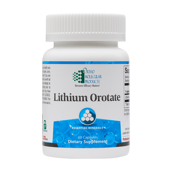 Ortho Molecular Lithium Orotate 10 mg 60 Capsules
