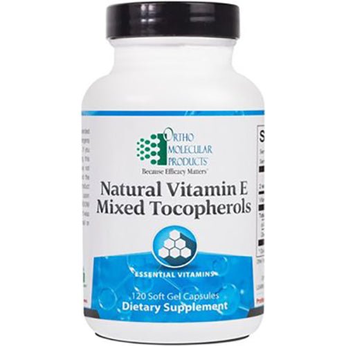 Ortho Molecular Natural Vitamin E Mixed Tocopherols 120 Softgels -