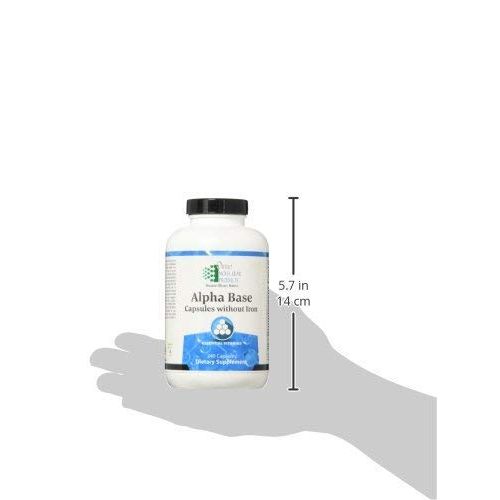 Ortho Molecular Products Alpha Base Caps Without Iron - Comprehensive Daily Multivitamin Supplement - 240 Capsules