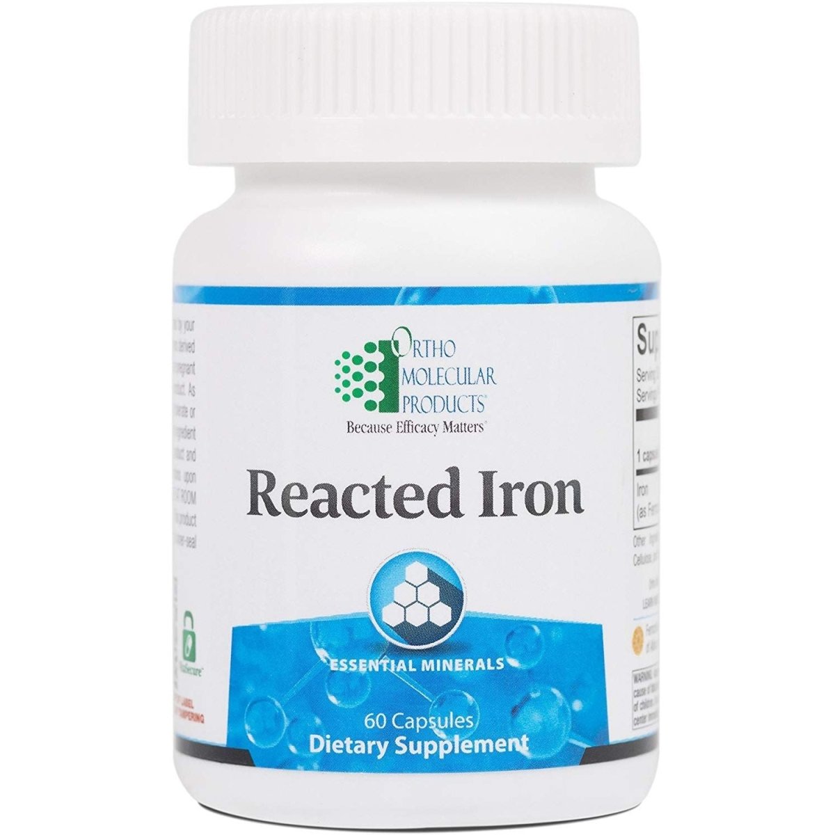 Ortho Molecular - Reacted Iron - 60 Capsules