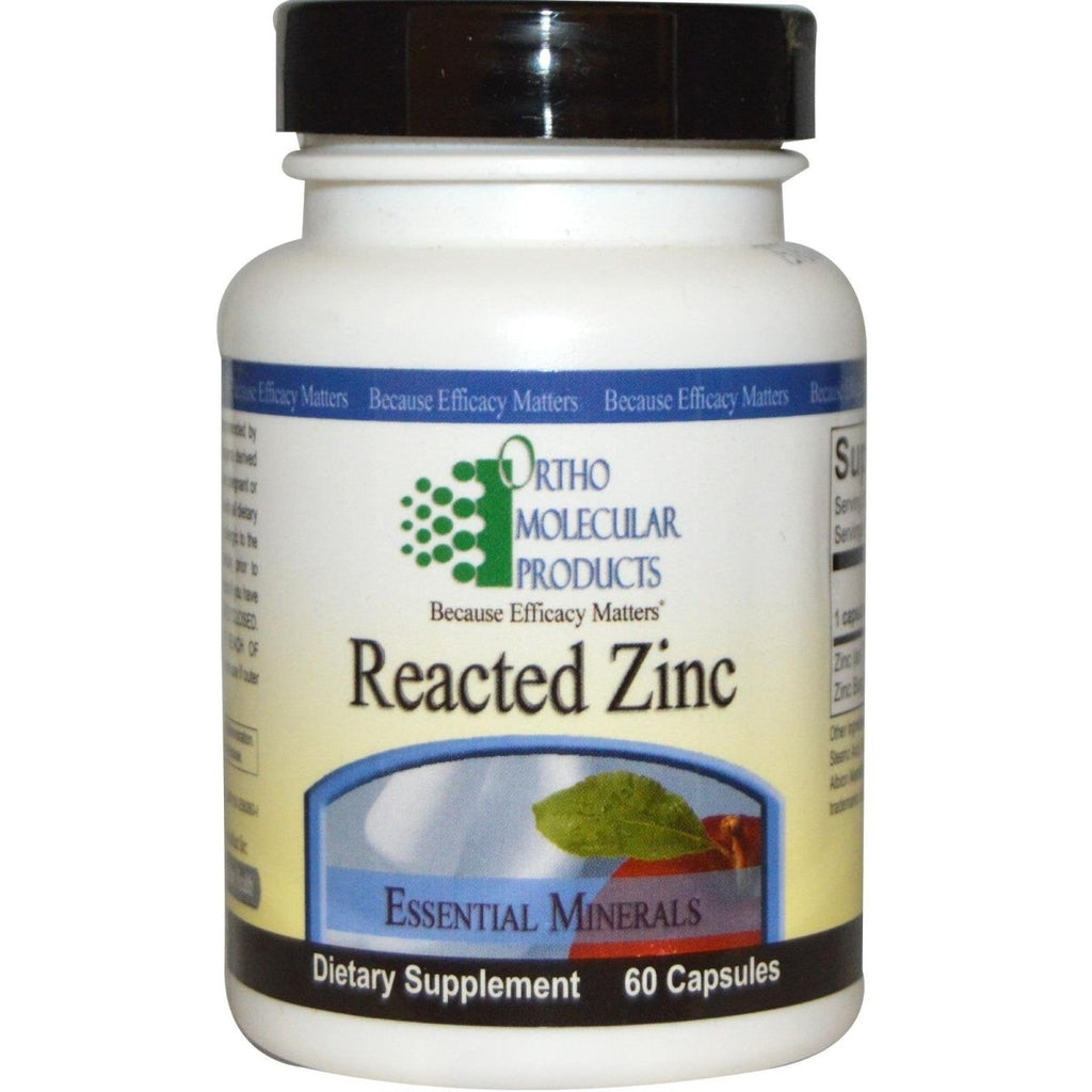 Ortho Molecular Reacted Zinc 60 Capsules