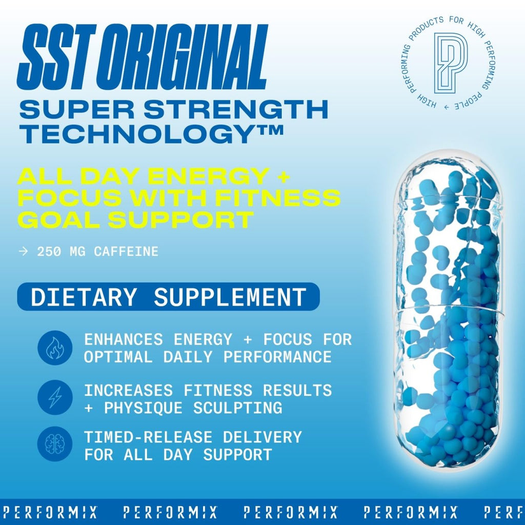 PERFORMIX - SST Original - Pre Workout - 250 mg Caffeine  60 Capsules