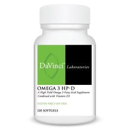 DAVINCI Labs Omega 3 HP-D - Dietary Supplement to Support Immune System, Healthy Joints and Cardiovascular and Skin Health* - with Vitamin D3 and More - Gluten-Free - 60 Softgels