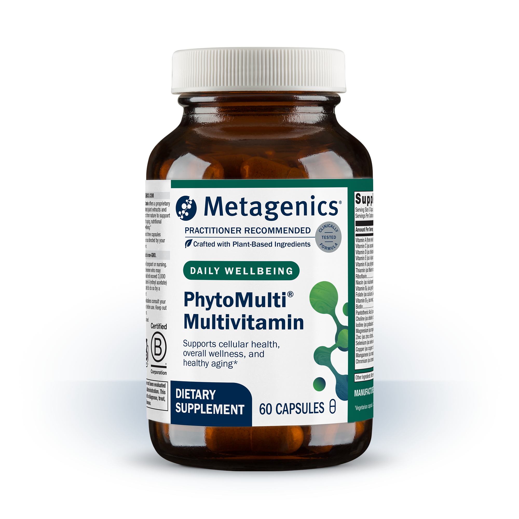 Metagenics PhytoMulti - Daily Multivitamin Supplement with Phytonutrients, Vitamins and Minerals for Multidimensional Health Support - 60 Tablets, 20 Day Supply