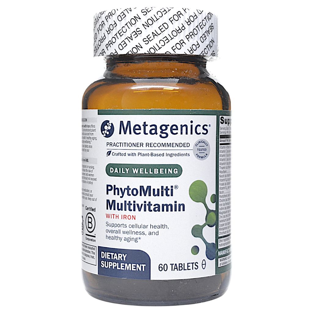 Metagenics PhytoMulti with Iron - Daily Multivitamin Supplement with Phytonutrients, Vitamins and Minerals for Multidimensional Health Support - 60 Tablets, 30 Day Supply
