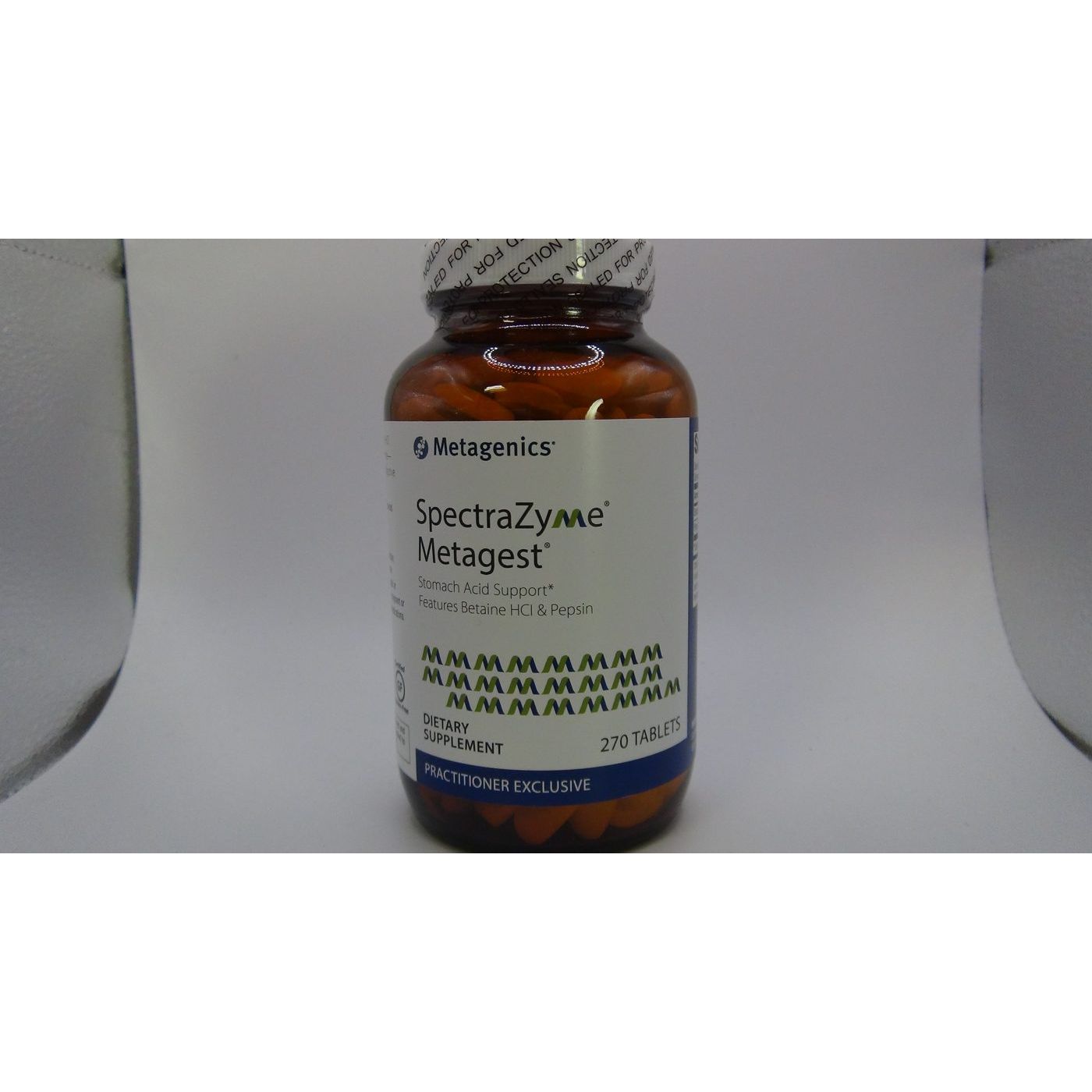 Metagenics SpectraZyme Metagest Nutritional Supplement with Betaine HCL and Pepsin to Help Stomach Acid Tablets - 270 Count