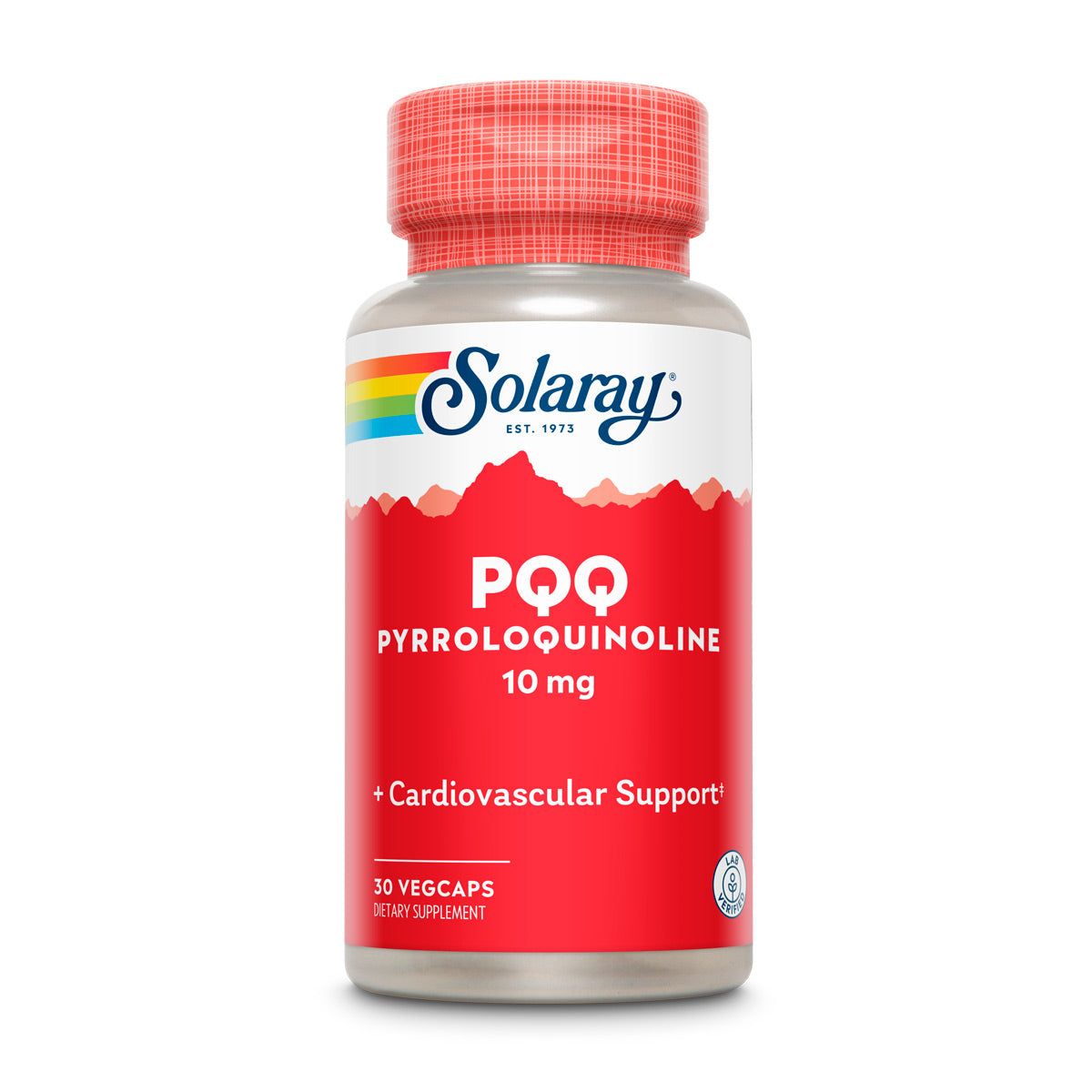 SOLARAY PQQ 10 mg, Pyrroloquinoline Quinone Supplement, Cellular, Heart & Cognitive Function Support, 30 VegCaps