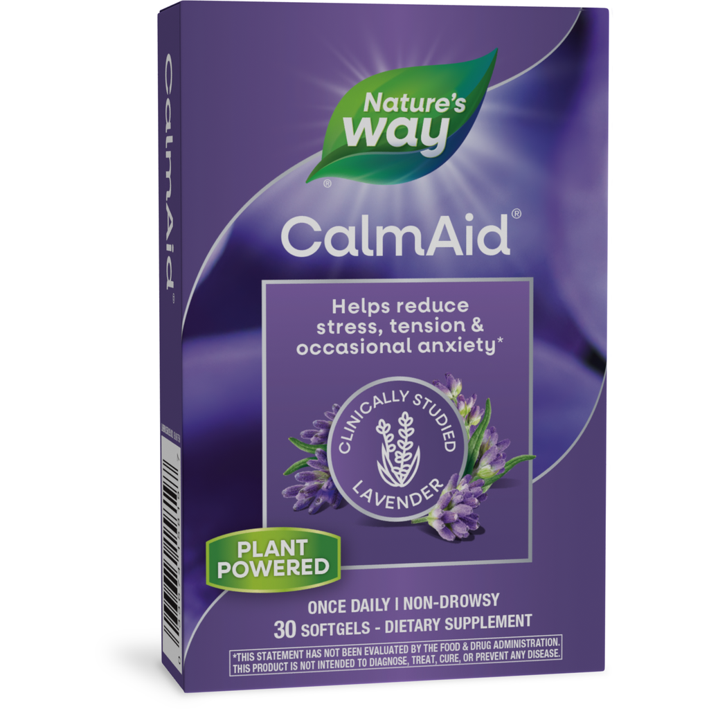 Nature's Way CalmAid, Non-Drowsy, Clinically Studied Lavender Supplement Helps Reduce Tension/Stress*