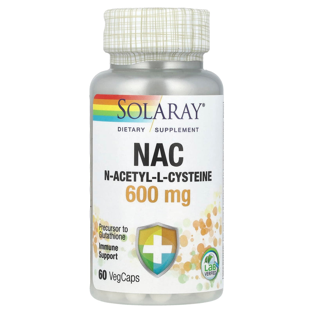 Solaray NAC N-Acetyl-L-Cysteine Supplement, 600 mg, 60 Count