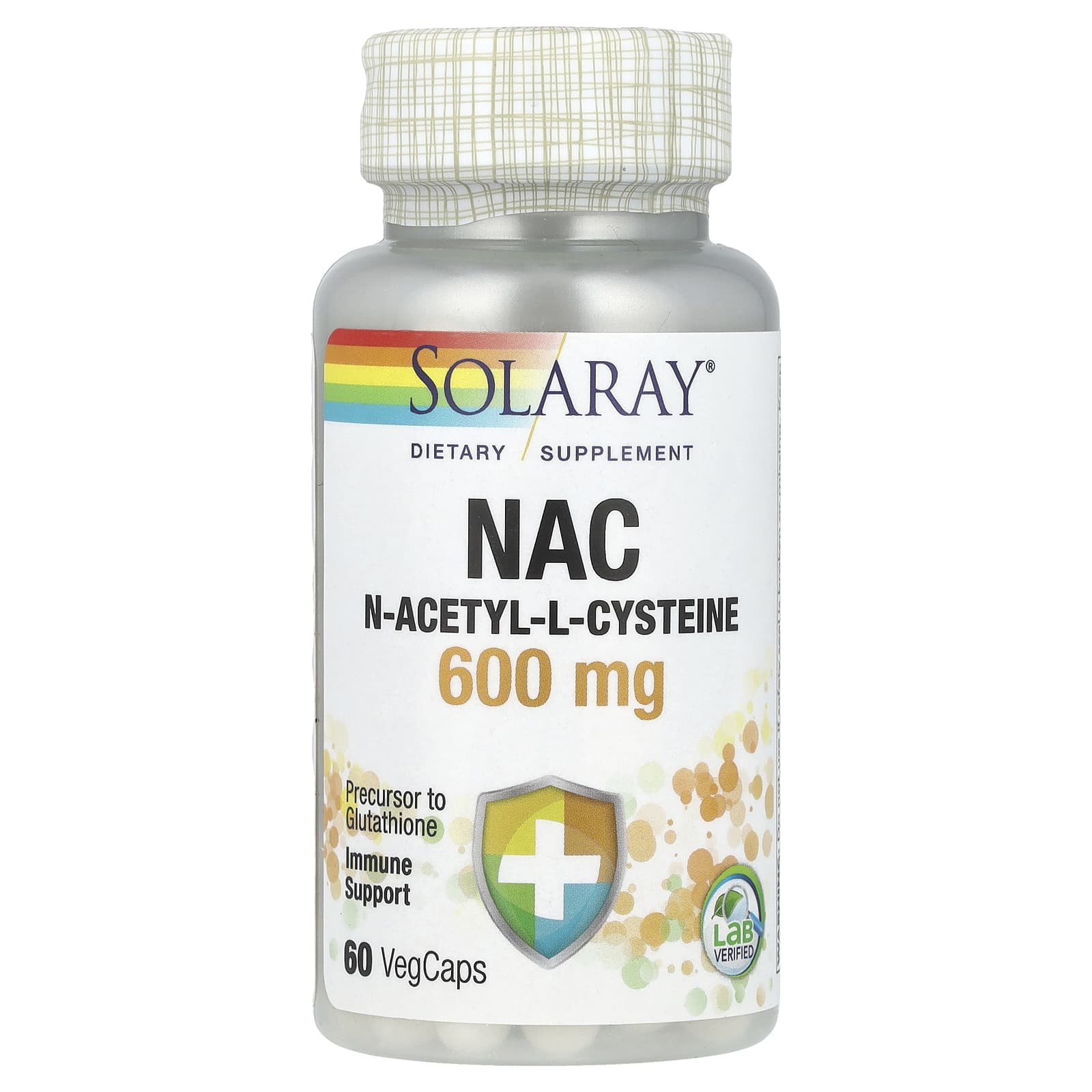 Solaray NAC N-Acetyl-L-Cysteine Supplement, 600 mg, 60 Count