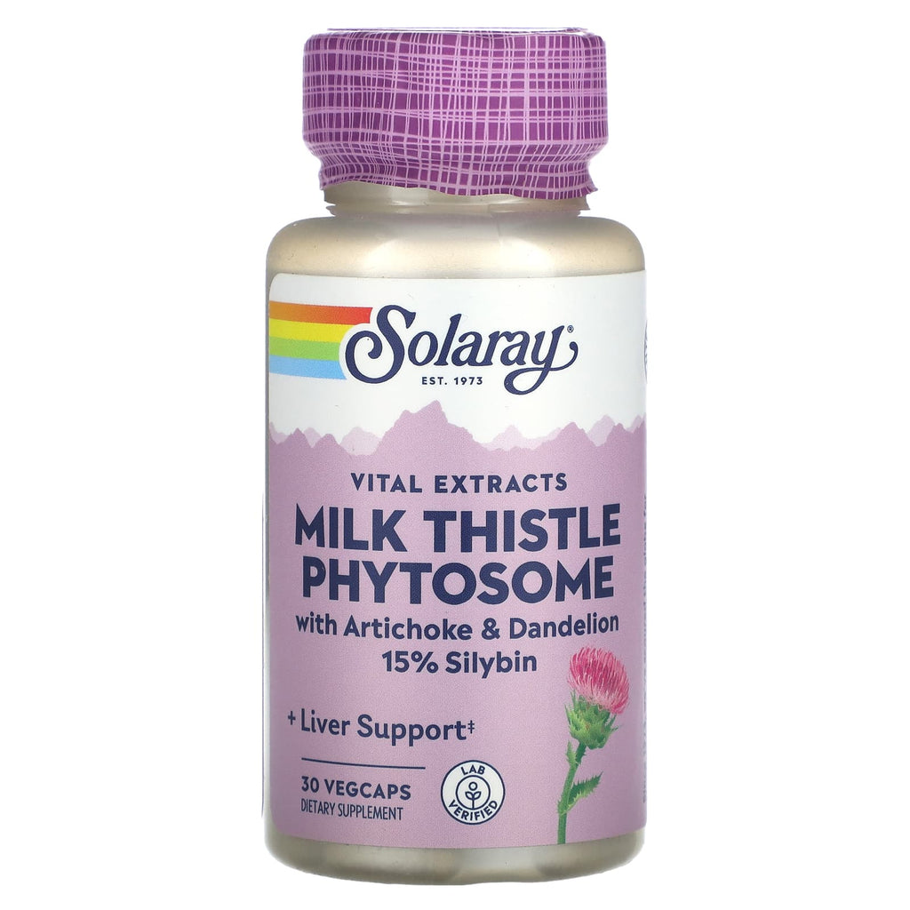 SOLARAY Milk Thistle Phytosome Supplement, 200mg, 30 Count