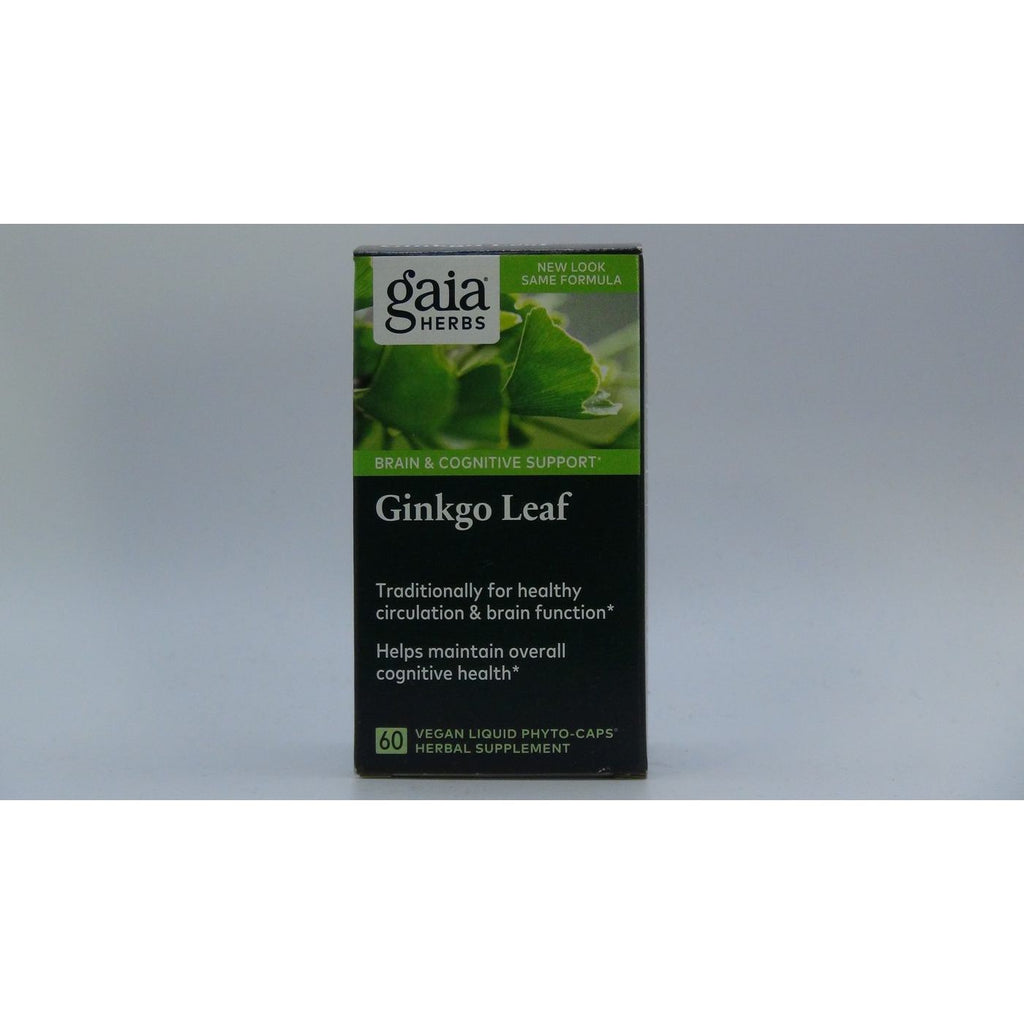 Gaia Herbs Ginkgo Leaf - Traditionally Used to Support Healthy Circulation and Brain Function - Organic, Herbal Supplement - 60 Vegan Liquid Phyto-Capsules (20-Day Supply)