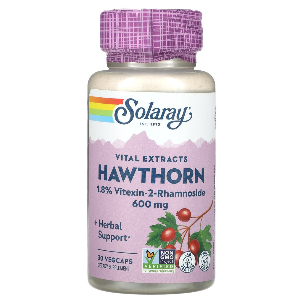 SOLARAY One Daily Hawthorn Extract Supplement, 600mg | 30 Count