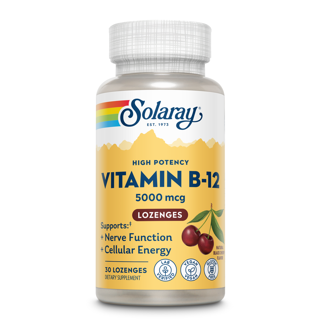 SOLARAY B12 Methyl Lozenge Supplement - 2500mcg, 60 Count