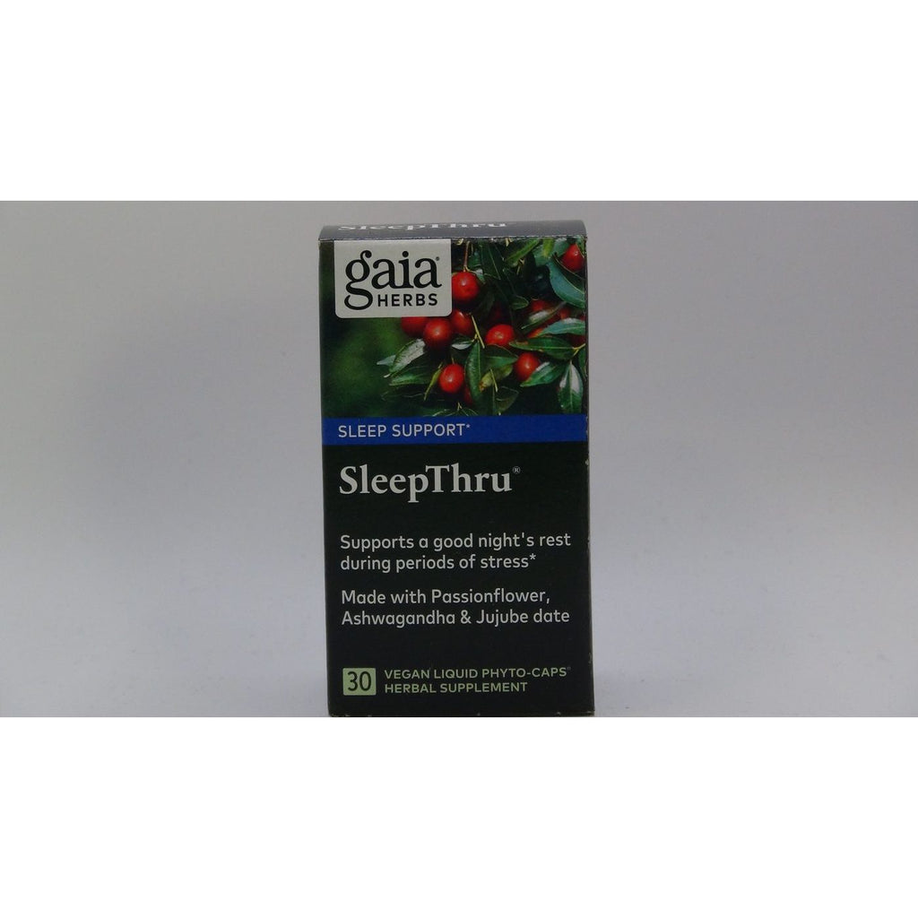 Gaia Herbs SleepThru Sleep Maintenance - Natural Sleep Support Supplement - 120 Vegan Liquid Phyto-Capsules (60-Day Supply)