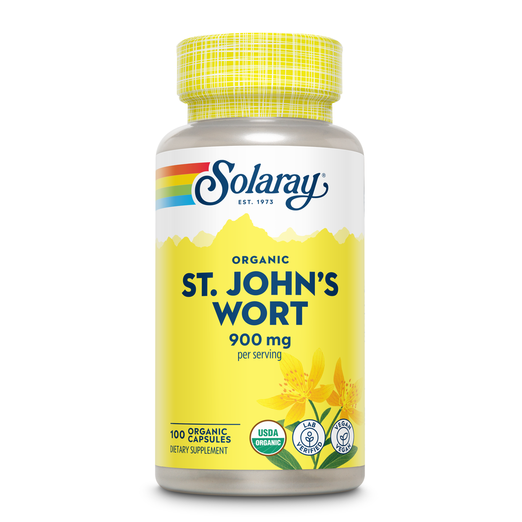 SOLARAY St John's Wort 900 mg, Once Daily Mood Support Supplement, Standardized to 0.3% Hypericin for Brain Health Support and a Balanced Mood, 60-Day Money Back Guarantee | 30 Servings | 30 Tablets