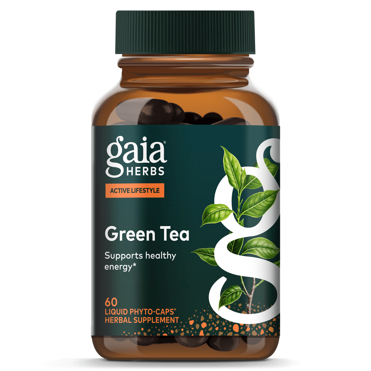 Gaia PRO Green Tea - Green Tea Herbal Supplement - with Organic Green Tea Leaf and Extract - 60 Vegan Liquid Phyto-Capsules (30 Servings)