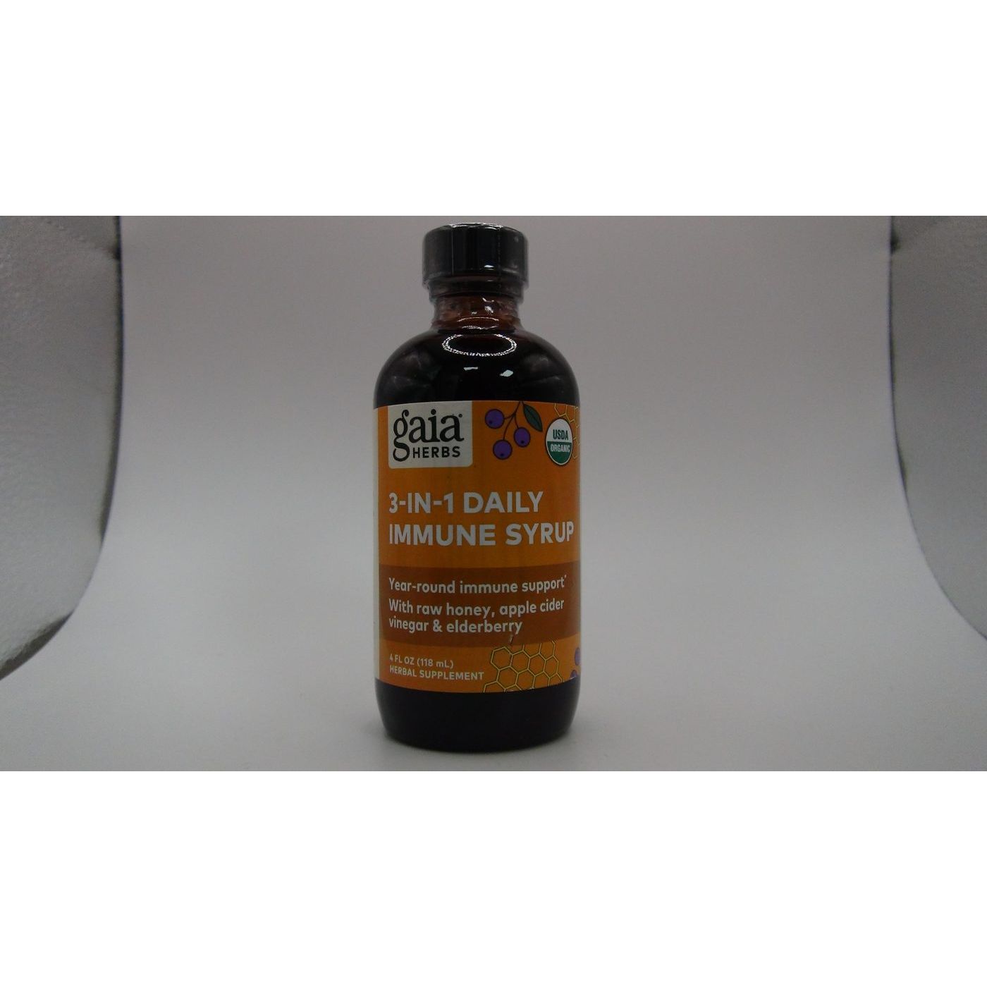 Gaia Herbs Black Elderberry Syrup Adult Daily - Immune Support Supplement - 3 Fl Oz (9-Day Supply)
