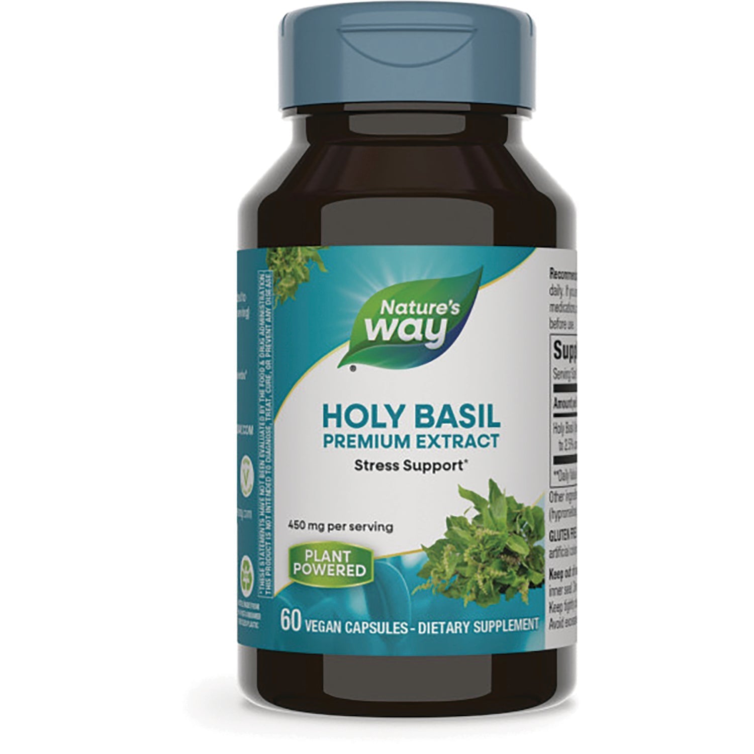 Nature's Way Premium Extract Holy Basil 450 mg per Serving 60 Vcaps