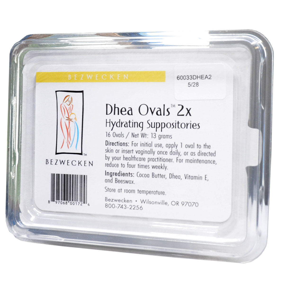 Bezwecken DHEA Ovals Hydrating Suppositories 16 count - B07CLTLS1B