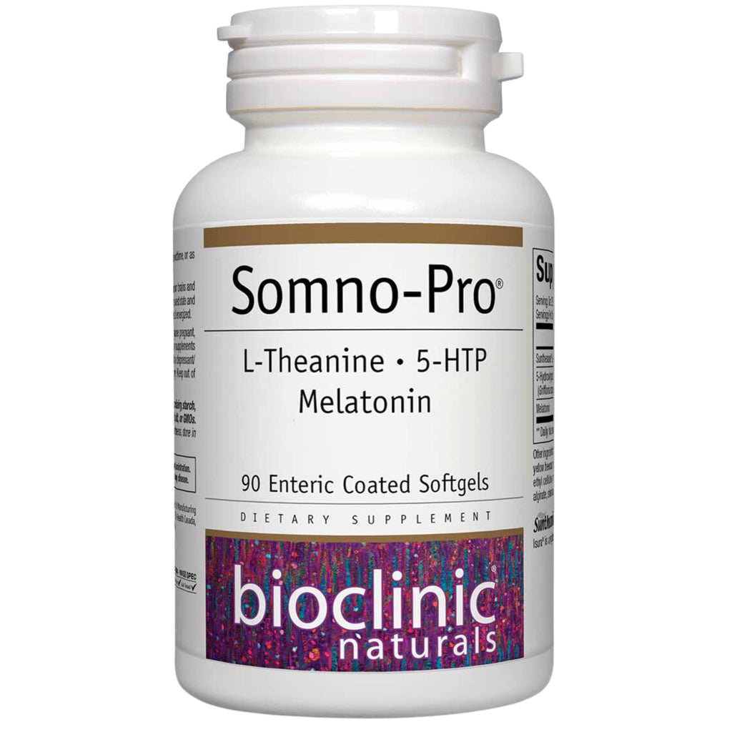 Bioclinic Naturals Somno-Pro L-Theanine 5-HTP Melatonin 90 Softgels - B00GZRR53C