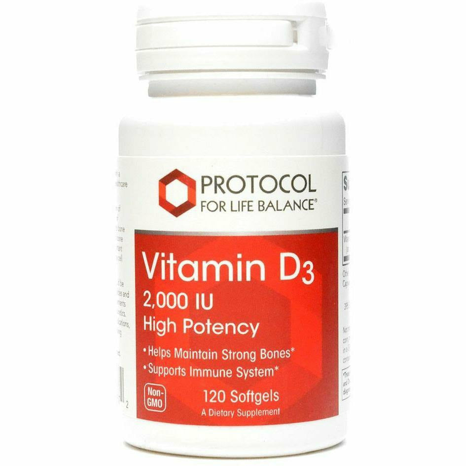Protocol For Life Balance Vitamin D3 2,000 IU 120 Softgels - P0367