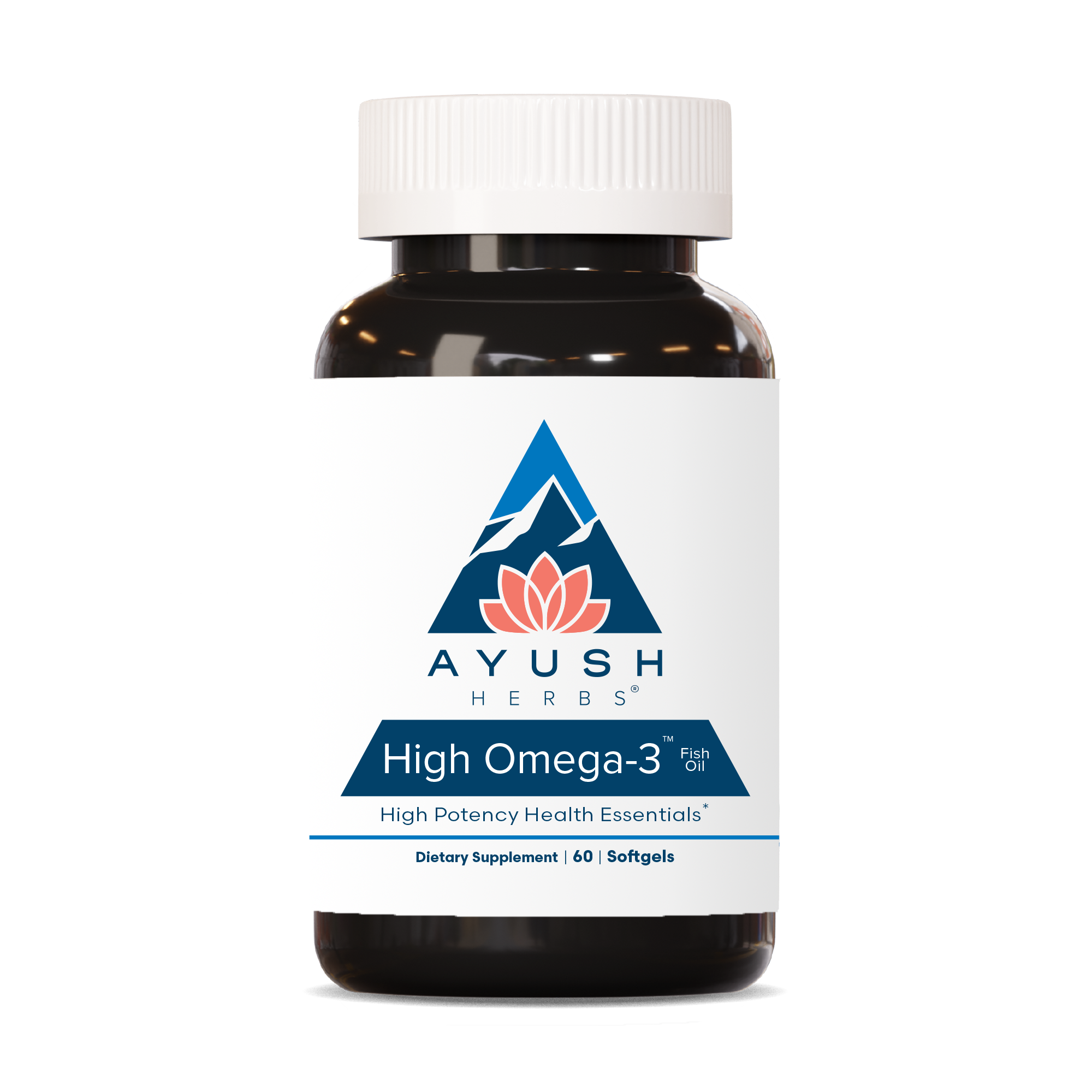 Ayush Herbs High Omega-3  60gels - 2 Pack