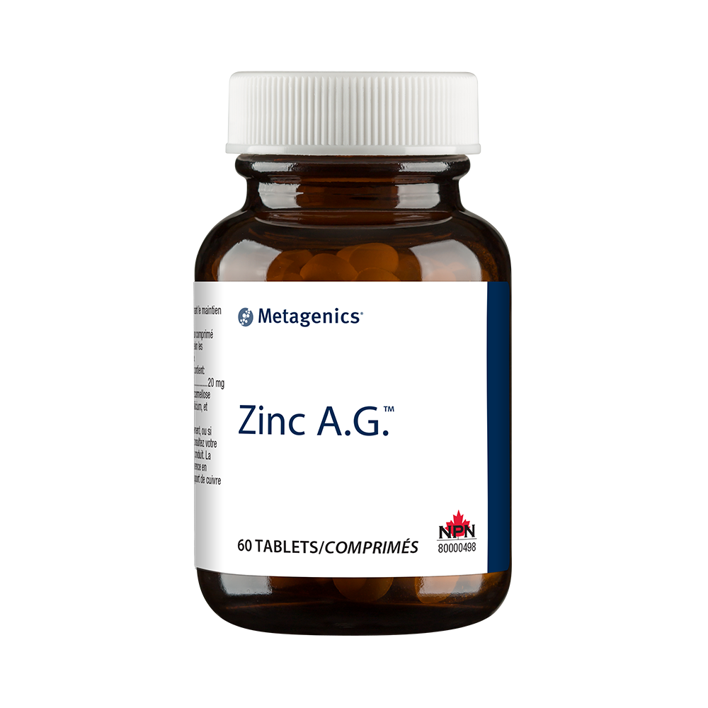 Metagenics Zinc A.G. 20mg 60 Tablets - 3 Pack
