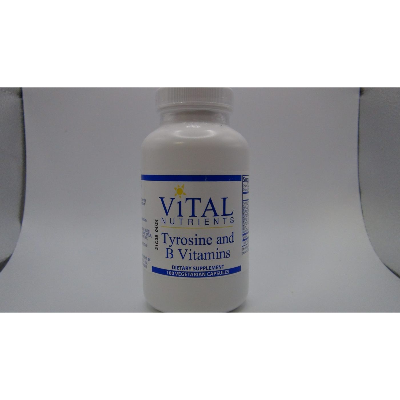 Vital Nutrients Tyrosine and B-Vitamins 100 Capsules