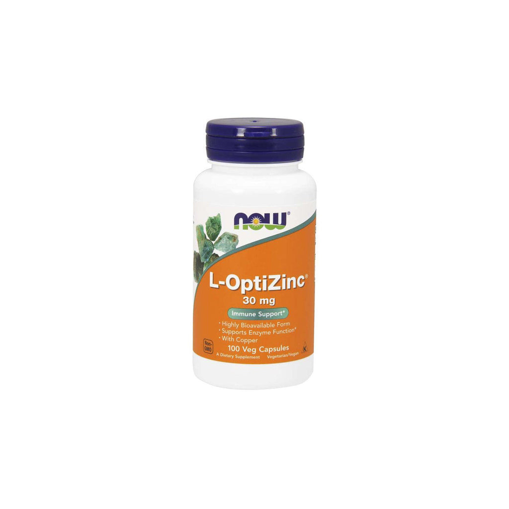 Now Foods L-OptiZinc 30mg 100 Vcaps - 1510 - 2 Pack