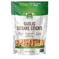 Now Real Food Garlic Sesame Sticks 9oz - 6724