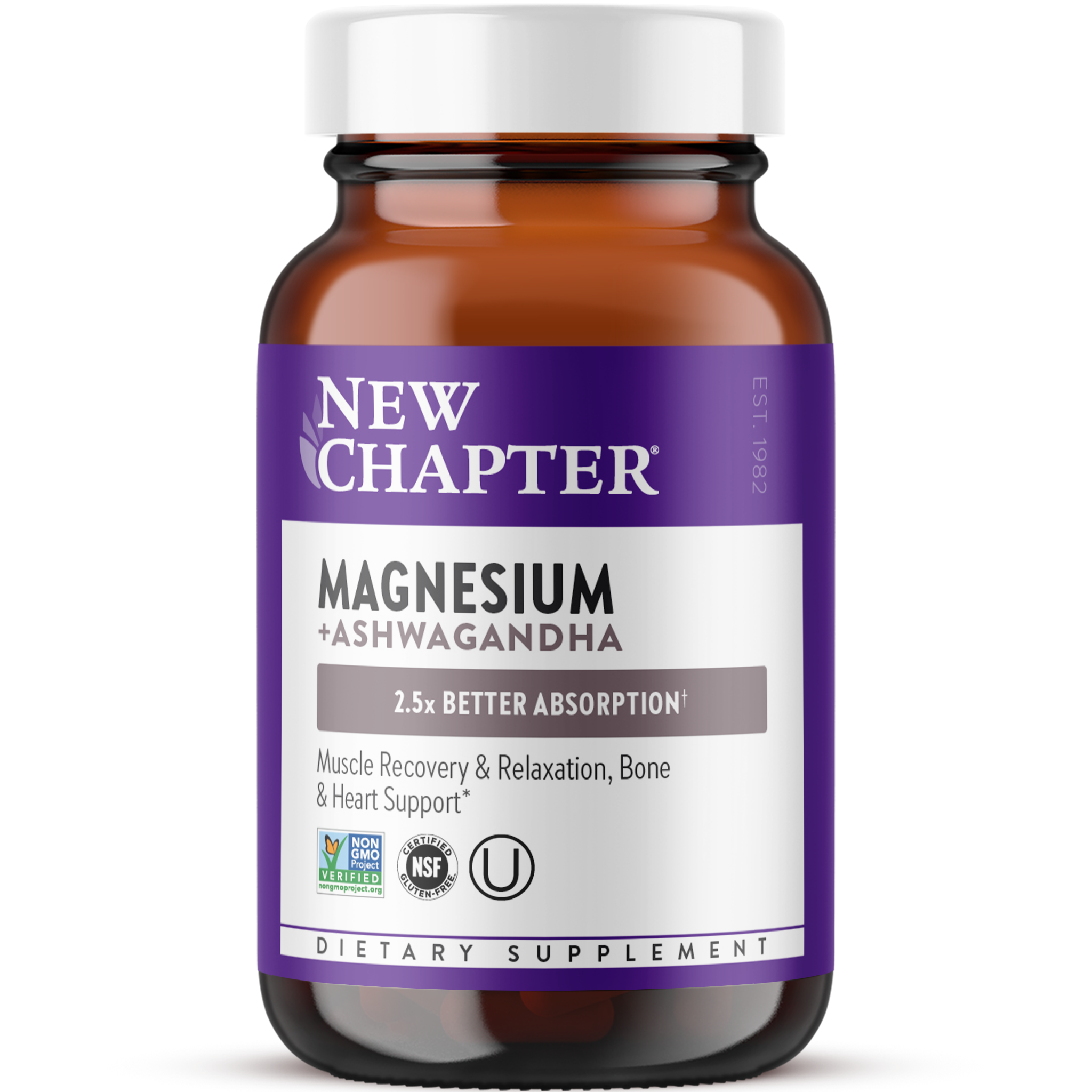New Chapter Magnesium + Ashwagandha 60 Vcaps