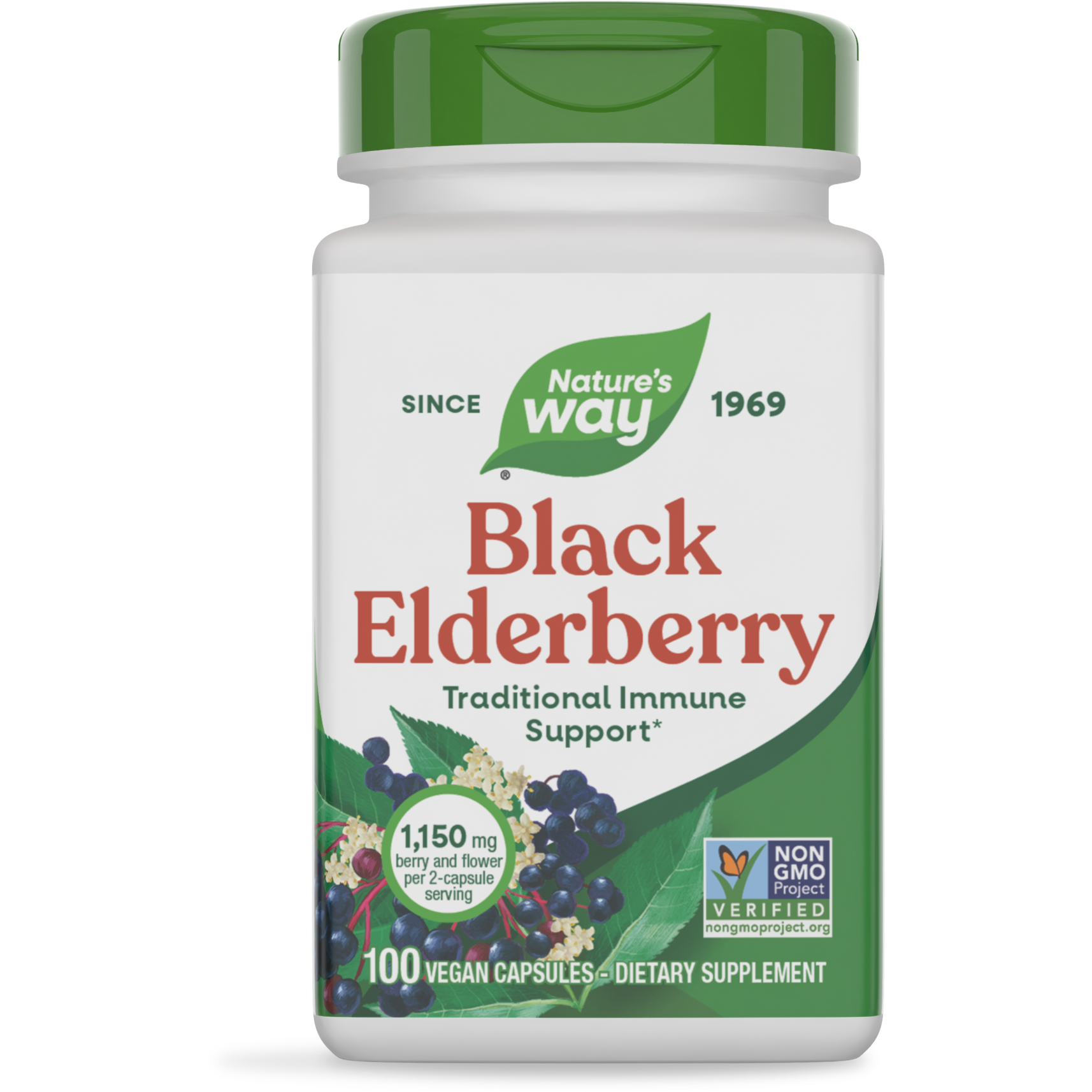 Nature's Way Black Elderberry Immune Powder Packs 15 Count