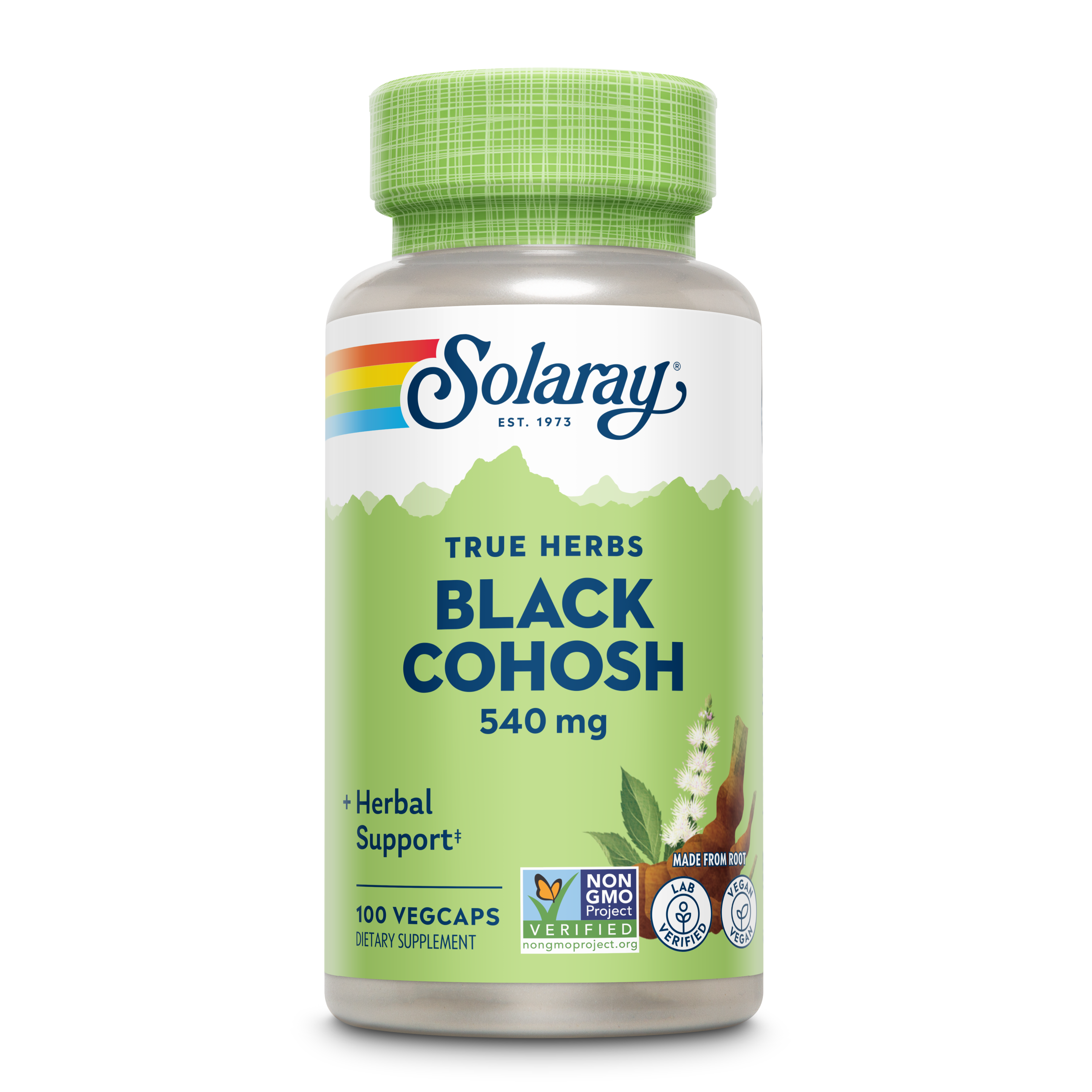 Solaray Black Cohosh 540mg 100 Vcaps - 2 Pack