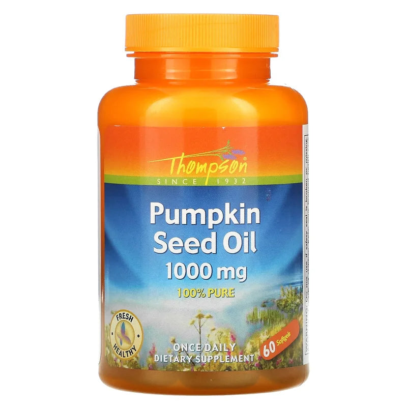Thompson Pumpkin Seed Oil 1000mg 60 Softgels - 2 Pack