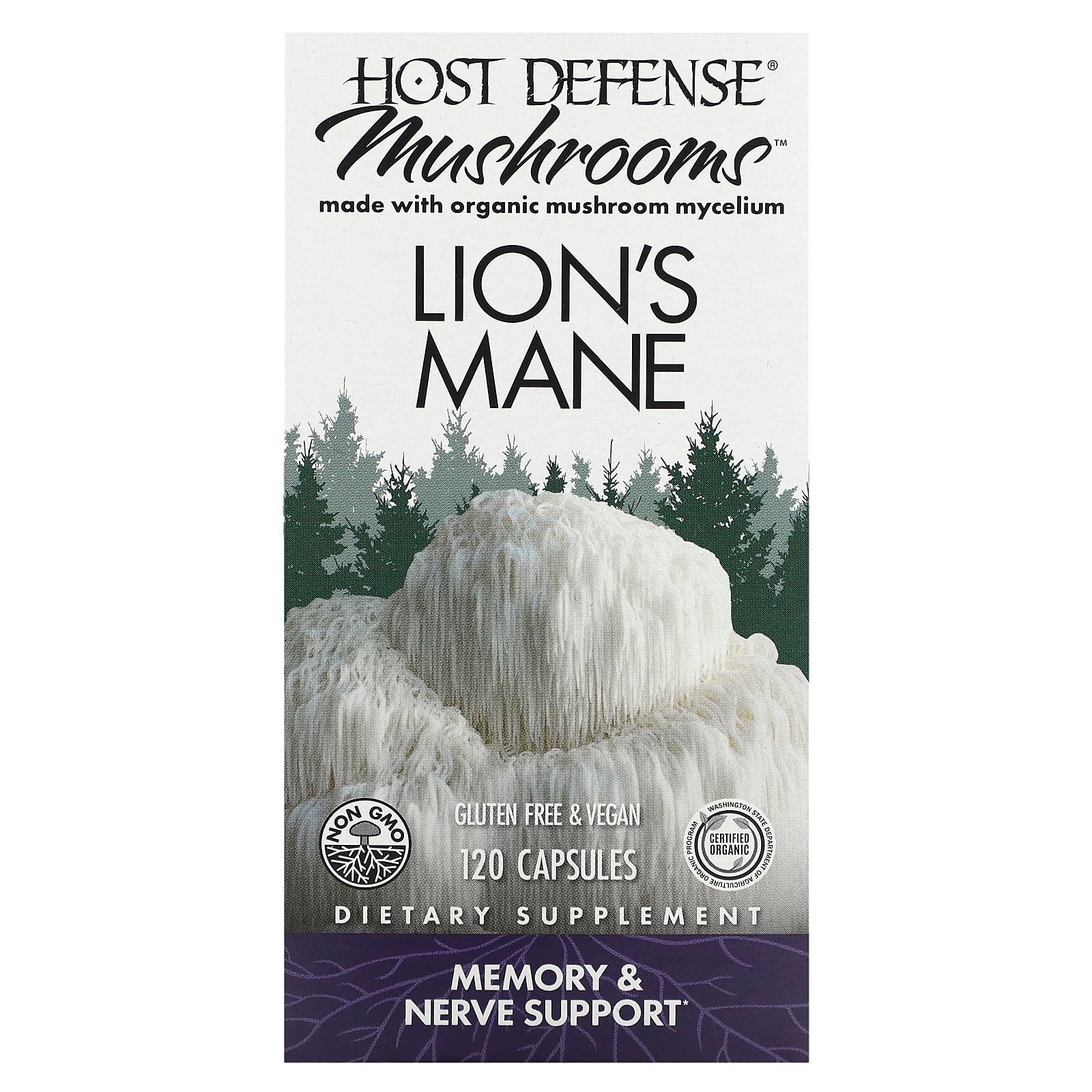 Host Defense Lion's Mane Capsules 120 Vcaps