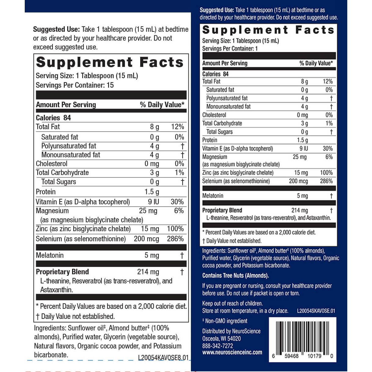 NeuroScience Kavinace OS Chocolate Coconut 8oz