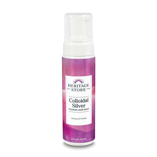 Heritage Colloidal Silver Foaming Soap Unscented 8oz