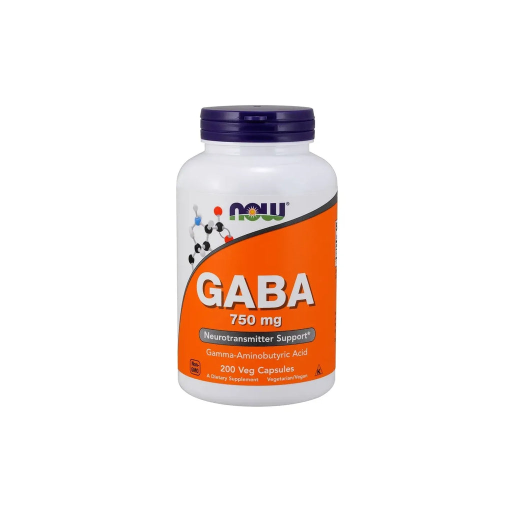 Now Foods GABA 750 mg 200 Vcaps - 0129